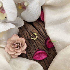 Vriksham Classic Leaf Shape Gold-Toned With White Kundan Septum Ring-G20449