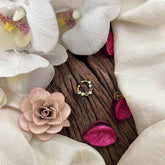 Vriksham Classic Leaf Shape Gold-Toned With Red & White Kundan Septum Ring-G20451