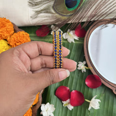 Vriksham Traditional Kemp Premium Red Green Kemp Bangle-Blue-G19708