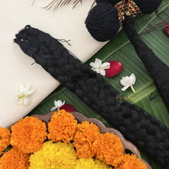 Vriksham Traditional Kemp Simple Jadai Saram With Gold Style Kunjalam-Red Green-G19705