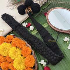 Vriksham Traditional Kemp Simple Jadai Saram With Gold Style Kunjalam-Red Green-G19705