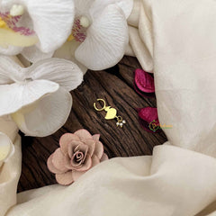 Vriksham Peacock Style Golden Kundan Jadau Septum Ring-Red Green-J3744