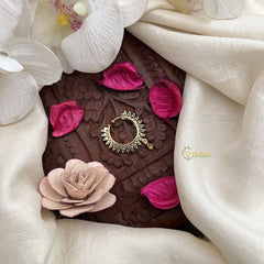 Vriksham Royal Sunburst Nath Nath Press Naths/Nose Pin-Gold-G19757