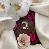 Vriksham Bridal Leaf Style Nathni with CZ Stones Press Naths/Nose Pin-Gold-G19761