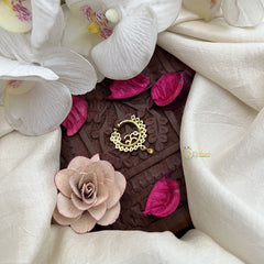 Vriksham Floral Crescent Nath Press Naths/Nose Pin-Gold-G19756