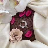 Vriksham Ethnic Nose Pin for Weddings & Dance Nath Press Naths/Nose Pin-Silver-G19754