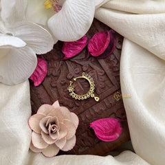 Vriksham Ethnic Nose Pin for Weddings & Dance Nath Press Naths/Nose Pin-Silver-G19754