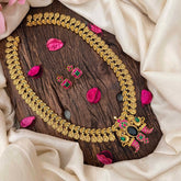 Vriksham Traditional Lakshmi Coin & Peacock Temple Long Neckpiece-J4204