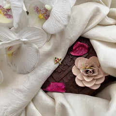 Vriksham Designer Jadau Kundan Nath-Red Green-J3270