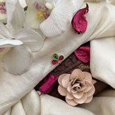 Vriksham Floral Jadau Kundan Nath-Red Green-J3269