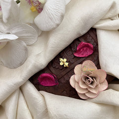 Vriksham Unique Floral Jadau Kundan Nath-Red Green-J3273