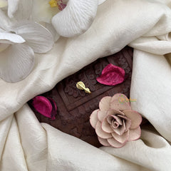 Vriksham Antique Tear Drop With Circle Jadau Kundan Nath-Red Green-J3276