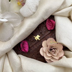 Vriksham Lotus Jadau Kundan Nath-Red Green-J3266