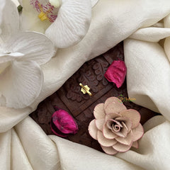 Vriksham Designer Hexagon Jadau Kundan Nath-Green-J3404