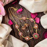Vriksham Traditional Elegant Floral Pendant Manga Kundan Short Neckpiece-J4220