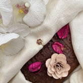 Vriksham Floral Sparkle Red & White Stone Studded Press Naths/Nose Pin-G19780