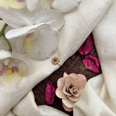 Vriksham Sun Floral Nath Red White Gemstone & Pearl Press Naths/Nose Pin-G19775