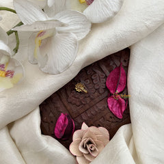 Vriksham Sun Floral Nath Red White Gemstone & Pearl Press Naths/Nose Pin-G19775