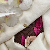 Vriksham Sun Floral Nath Red White & Green Gemstone & Pearl Press Naths/Nose Pin-G19776