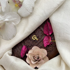 Vriksham Delicate Bloom Round Charm Red White Stone Press Naths/Nose Pin-G19784