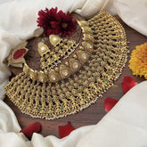 Vriksham Bridal Kundan Work Lakshmi High Neck Choker-Pearl-G18907