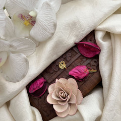 Vriksham Minimal Ethnic Red White & Green Stone Press Naths/Nose Pin-G19789