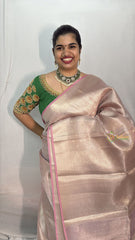 Vriksham Baby Pink Tanchoi Tissue Silk Saree-VS4498