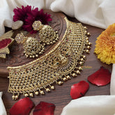 Vriksham South indian Design AD Stone High Neck-Gold Bead-G18909