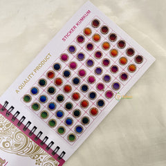 Vriksham Cocktail Shaded Border LCT Stone Sticker Bindi Book-BB158