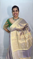 Vriksham Lavender Printed Katan Tanchoi Silk Saree-VS4483