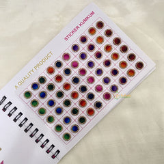 Vriksham Cocktail Shaded Border LCT Stone Sticker Bindi Book-BB158