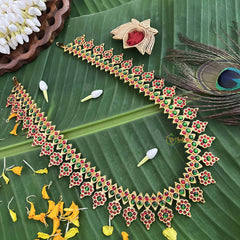 Vriksham Divya Lakshmi Traditional Temple Kemp Long Neckpiece-G20470