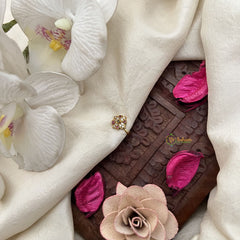 Vriksham Elegant Diamond Look Red White & Green Stone Press Naths/Nose Pin-G19801