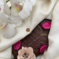 Vriksham Petite Glam Floral Red Stone Press Naths/Nose Pin-G19797