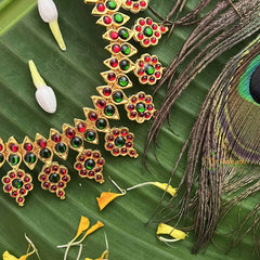 Vriksham Divya Lakshmi Traditional Temple Kemp Choker Neckpiece-G20469