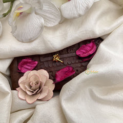 Vriksham Traditional Star Nath Red White Stone Press Naths/Nose Pin-G19805