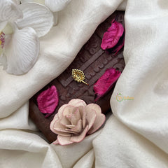 Vriksham Designer Leaf Style Red White & Green Stone Press Naths/Nose Pin-G19798