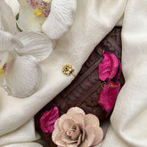 Vriksham Rose Floral Style Nath Red White Stone Press Naths/Nose Pin-G19814