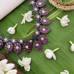 Vriksham Antique Maanga Style Black Polish Kemp Short Neckpiece-G17945