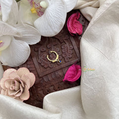 Vriksham Classic Petite Gold Nath – Delicate Septum Ring-Blue-G19817