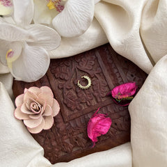 Vriksham Rangini Multistone Nath Red Green & White Septum Ring-G19821