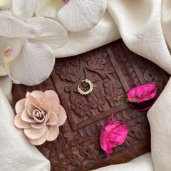 Vriksham Rangini Multistone Nath Red Green & White Septum Ring-G19821