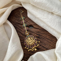 Antique Lakshmi Maang Tikka-Gold Bead-G13574
