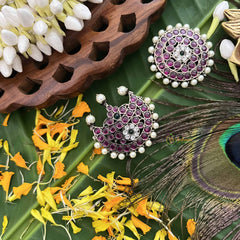 Vriksham Precious Kemp Pearl Coted Chandran & Suryan-Red Green & White-G20505