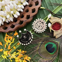 Vriksham Precious Kemp Pearl Coted Chandran & Suryan-Red Green & White-G20505