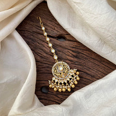 Elegant Maang Tikka-Golden Bead-Pearl-G13578