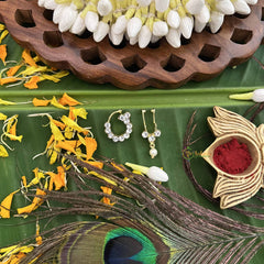 Vriksham Elegant Gold Polish Precious Kemp Nath & Bullaku-White-Pearl-G20511