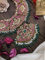 Exquisite Jadau Kundan Pendant Short Neckpiece-J2470