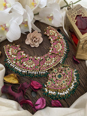 Exquisite Jadau Kundan Pendant Short Neckpiece-J2470