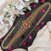 Vriksham Designer Gaj Lakshmi Nakshi Bridal Hipchain-Gold Bead-G21195